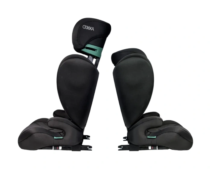 Axkid Boostkid i nedfällt och uppfällt läge sedd från sidan