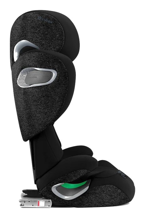 Cybex Solution T i-Fix i sidoprofil, visar LSP-paneler och utfälld ISOFIX-arm