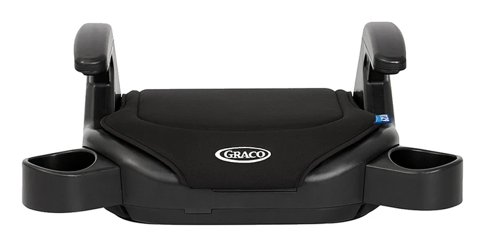 Graco Booster Basic med båda mugghållarna utfällda, sedd framifrån