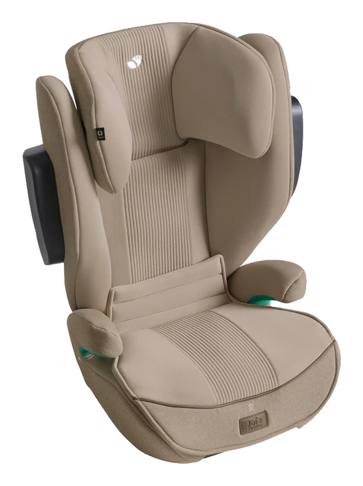 Joie i-Traver bältesstol i Sandstone med vadderade armstöd och bred sittyta