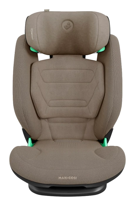 Maxi-Cosi RodiFix Pro2 framifrån, visar sitsens stoppning och bredd