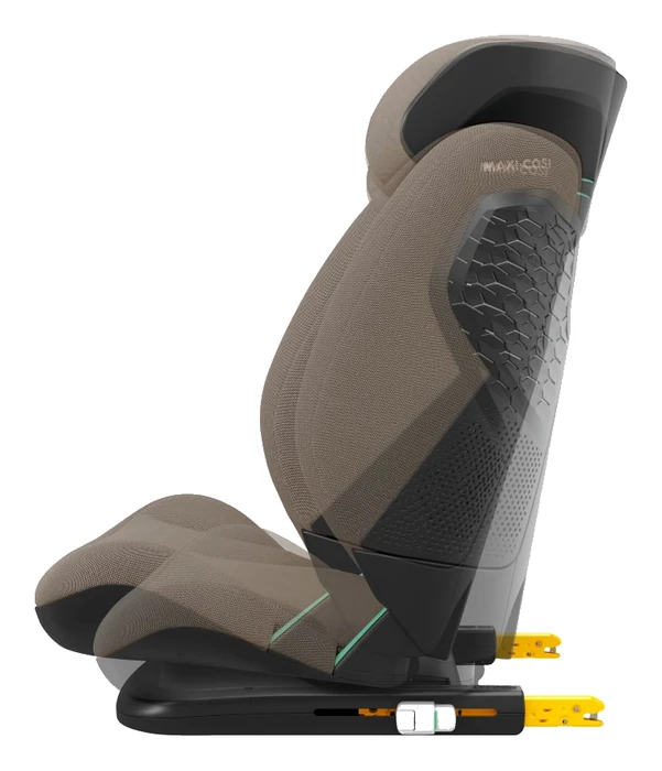 Maxi-Cosi RodiFix Pro2 sidovy med tre lutningspositioner visade som överlappande bilder